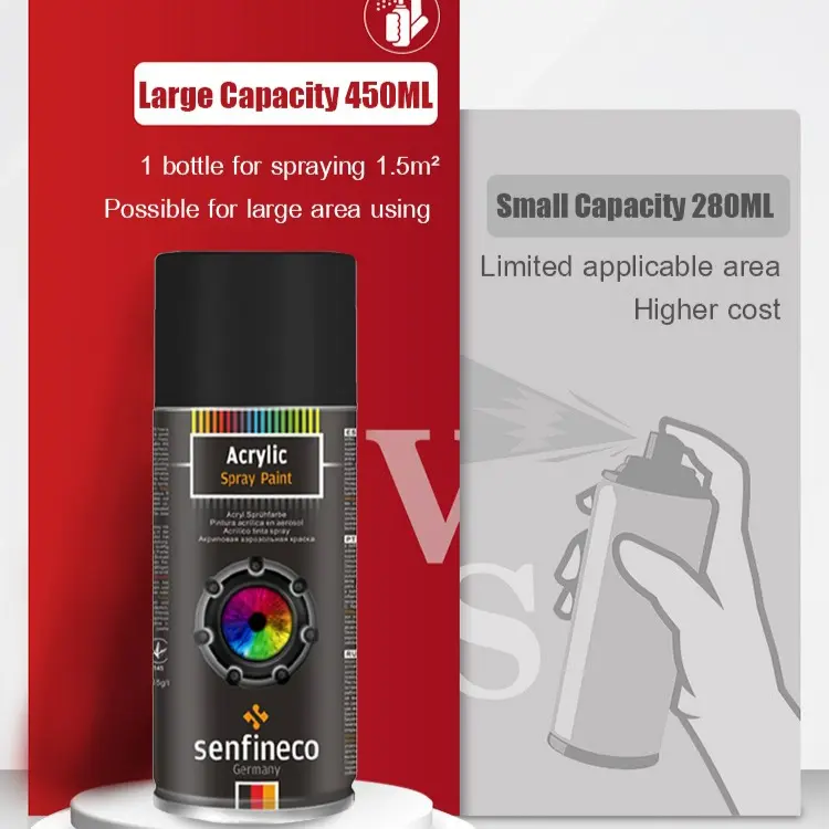 German Selfspray Paint Handheld Metallic Paint for Cars Black and White Rustproof Chrome Coating 2