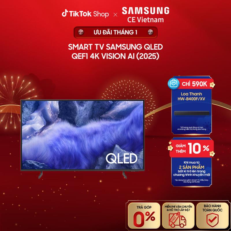   FREESHIP & HỖ TRỢ LẮP ĐẶT  Smart TV Samsung QLED QEF1 4K Samsung Vision AI Smart TV  2025  - Giao hàng sau 7 ngày 