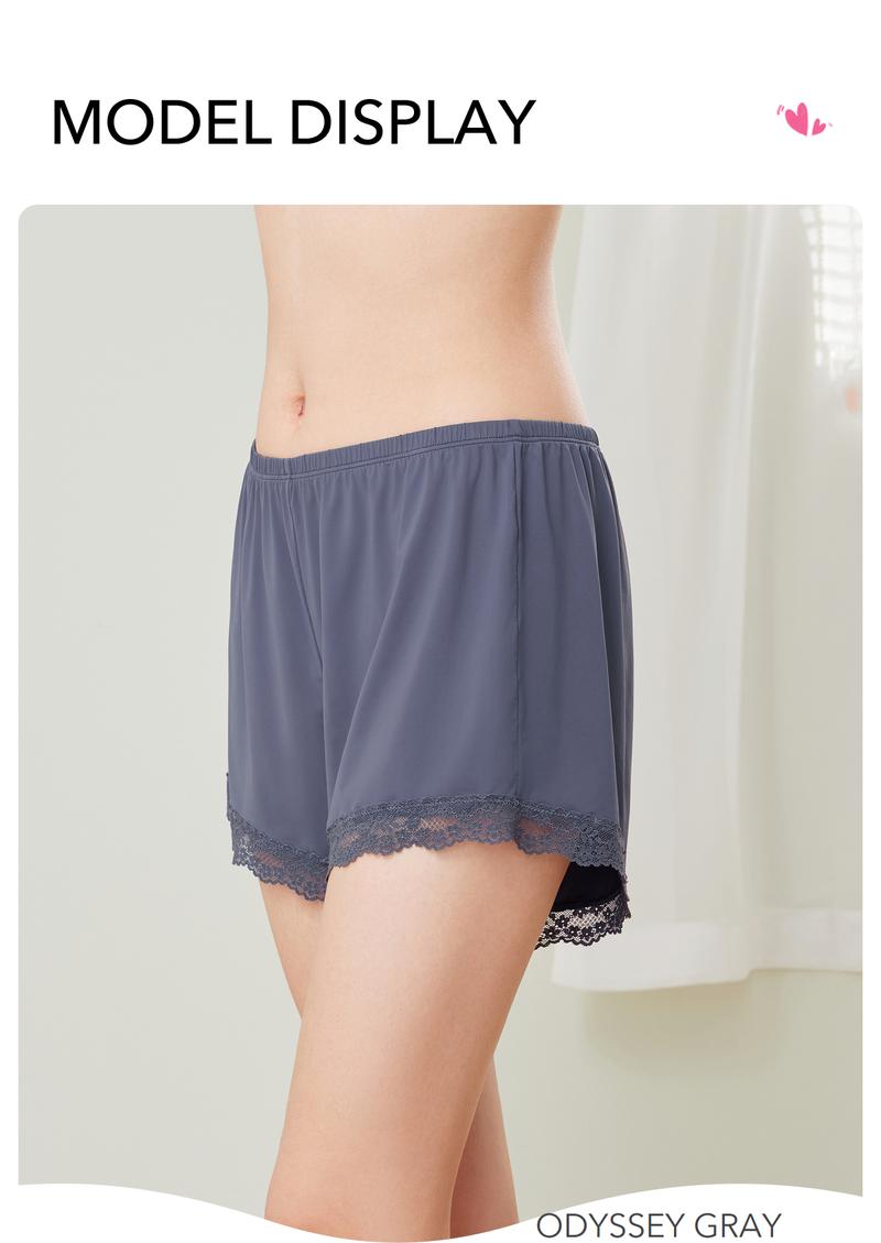 Product Introduction of 6IXTY8IGHT HOLLY COOLING SLEEP SHORTS MICRO FABRIC LACE TRIM BREATHABLE SOFT LOUNGEWEAR WOMAN PAJAMAS FOR WOMAN GIRL HW09602 6