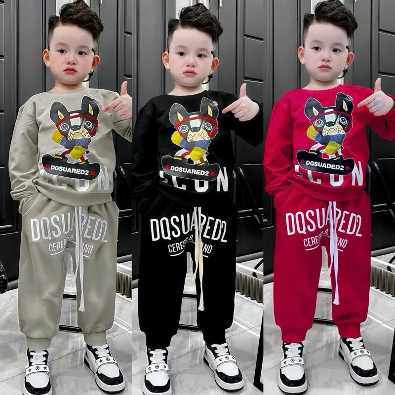 Sành điệu Bộ Nỉ Bé Trai Boy Phố Sành Điệu Bao Chất 2Da Xịn Xò QC cho bé từ 9-30kg