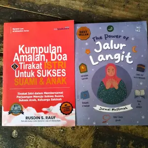 PAKET 2 BUKU / THE POWER OF JALUR LANGIT/ KUMPULAN AMALAN DOA,TIRAKAT UNTUK SUKSES SUAMI DAN ANAK