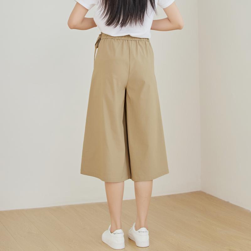 Product Introduction of Eyouth 1063  Women wide leg capri pants high waist casual ladies woman pants 26