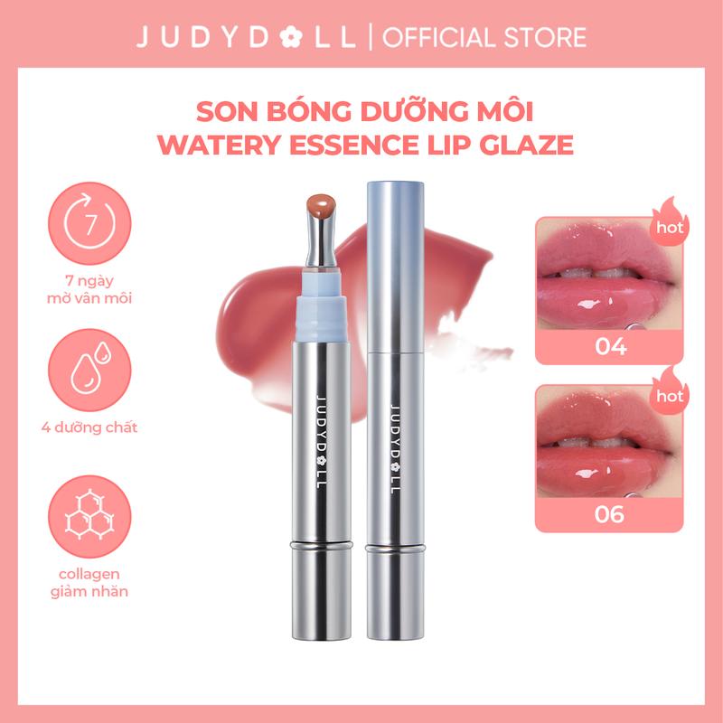   NEW  JUDYDOLL Son Bóng Dưỡng Ẩm Làm Mờ Vân Môi Watery Essence Lip Glaze 