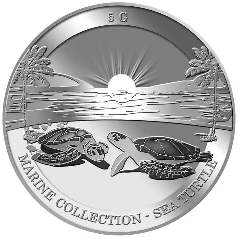 999 Pure Silver | 5g Sea Turtle Silver Medallion