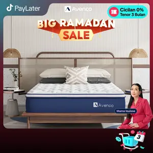 【COD】IceBlue-Avenco Cooling Spring Bed Merek Terkenal di Amerika Kain Ice Silk -6℃ Pegas Pocket Springbed Dukungan Kuat Keduapan Kuat +Bantal Gratis