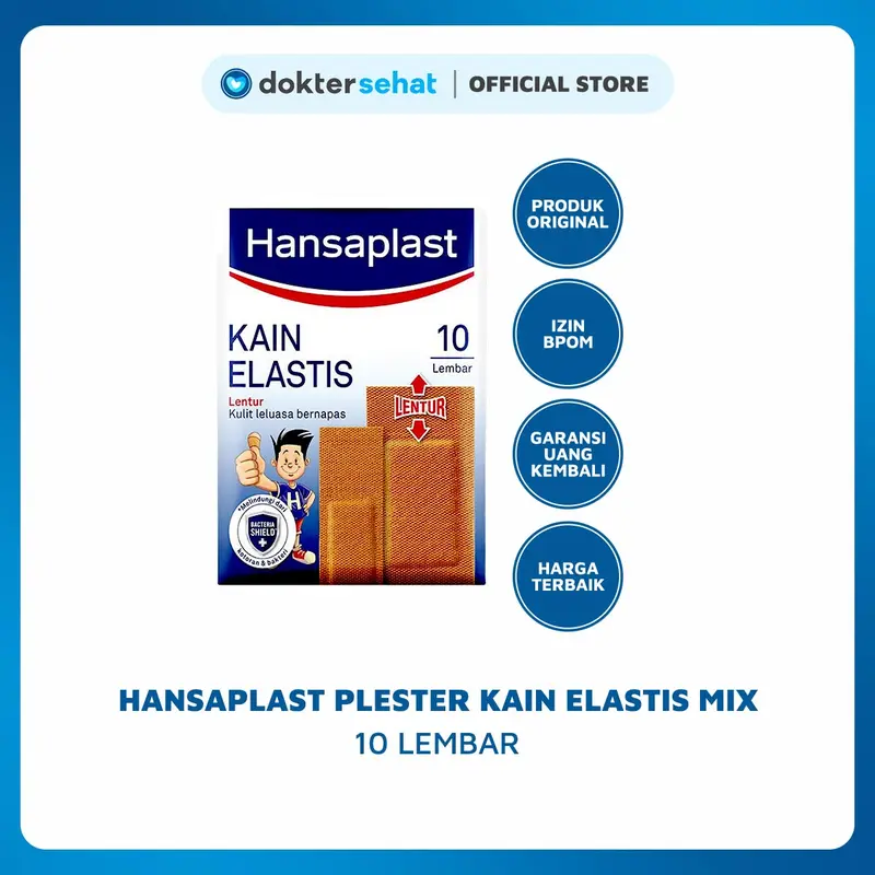 Hansaplast Plester Kain Elastis Mix 10 Lembar 0