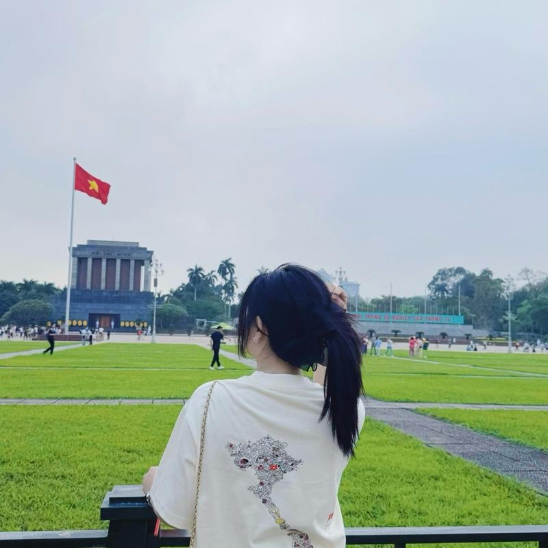 Áo thun thêu cờ Việt Nam, áo thun chất cotton from rộng, nam nữ mặc đều được. 3