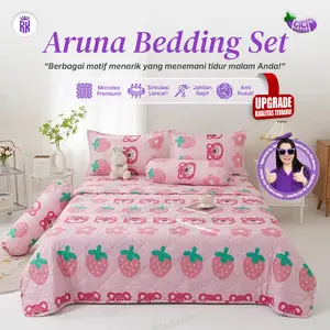 [ CICIBARBAR ] Set Selimut Sprei Sarung Bantal Guling Set Seprei Slimut Sarguntal Kain Microtex Motif Cantik & Estetik 120 160 180x200cm [201-230] - RAJA KARPET