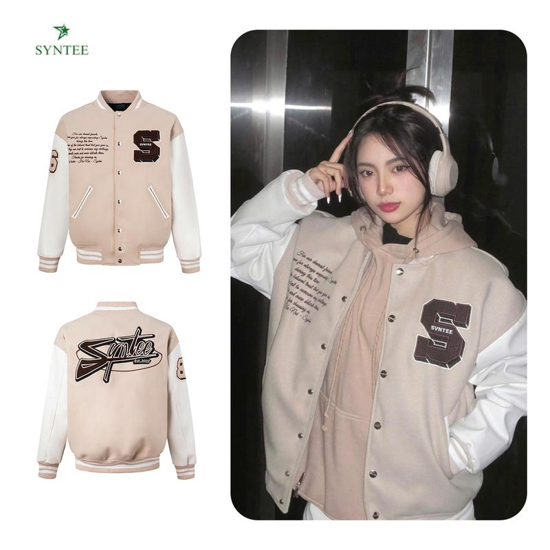  Áo Khoác Varsity SYNTEE 1 Tuổi Full Hình Thêu Chất Dạ Long Phụng Quảng Châu Dài Tay 