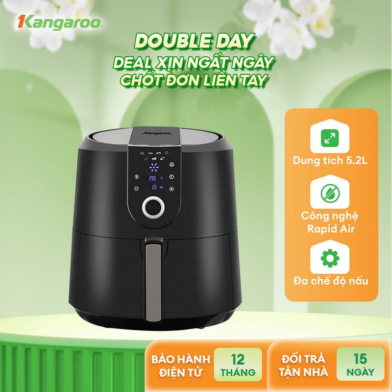 [ L ] [ GIÁ SIÊU HỜI ] Nồi chiên không dầu điện tử 7 lít (Dung tích lòng nồi 5,2 lít) Kangaroo KG55AF1A, công suất 1800W.