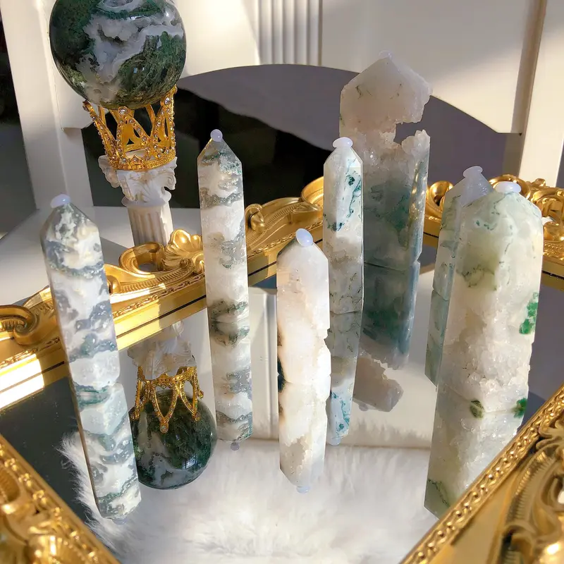 dack green moss agate  tower 0