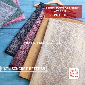 KAIN SONGKET PALEMBANG SONGKET METERAN KAIN SONGKET METERAN BAKAL ROK SONGKET KAIN TENUN SONGKET BAHAN SONGKET METERAN