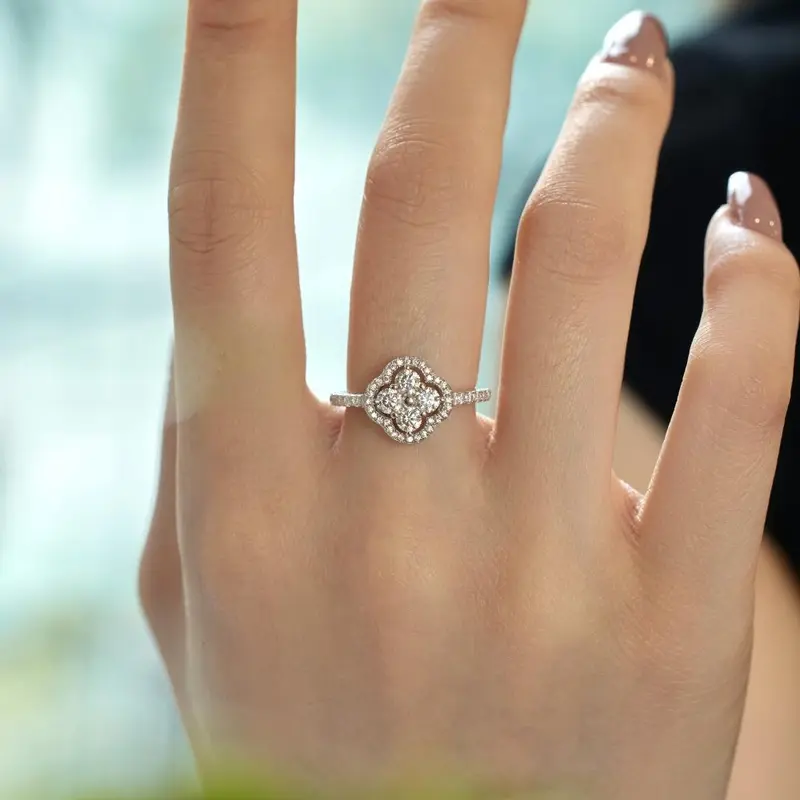 (SR043)S925 Sterling Silver Leaf Ring Stylish Design, Radiant Beauty, Perfect Gift for Women’s Daily Wear 5