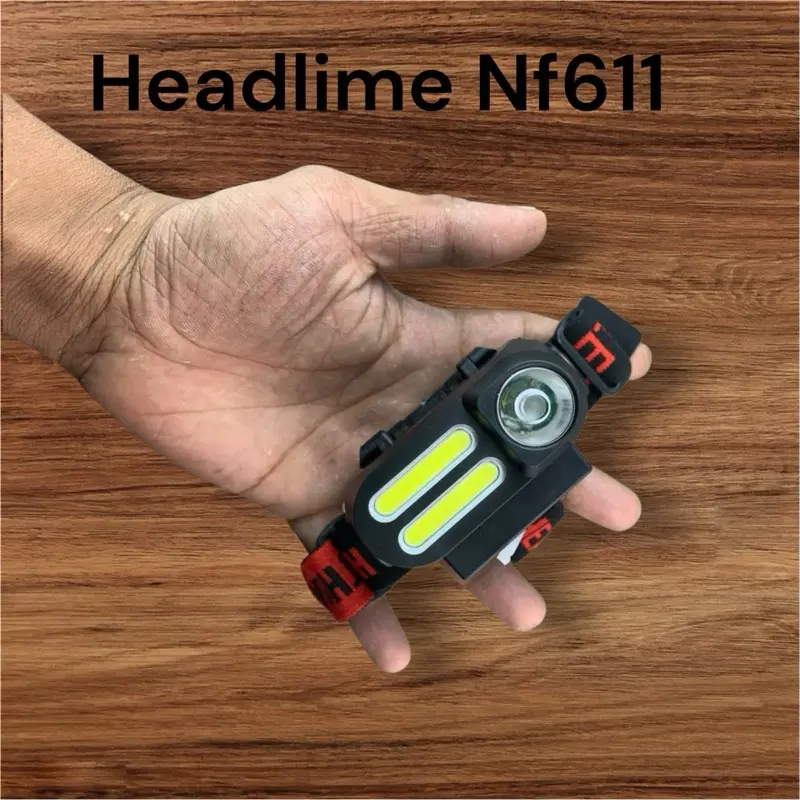 2 Senter kepala - Headlam Usb tiga mode cahaya Nf611 dan T2