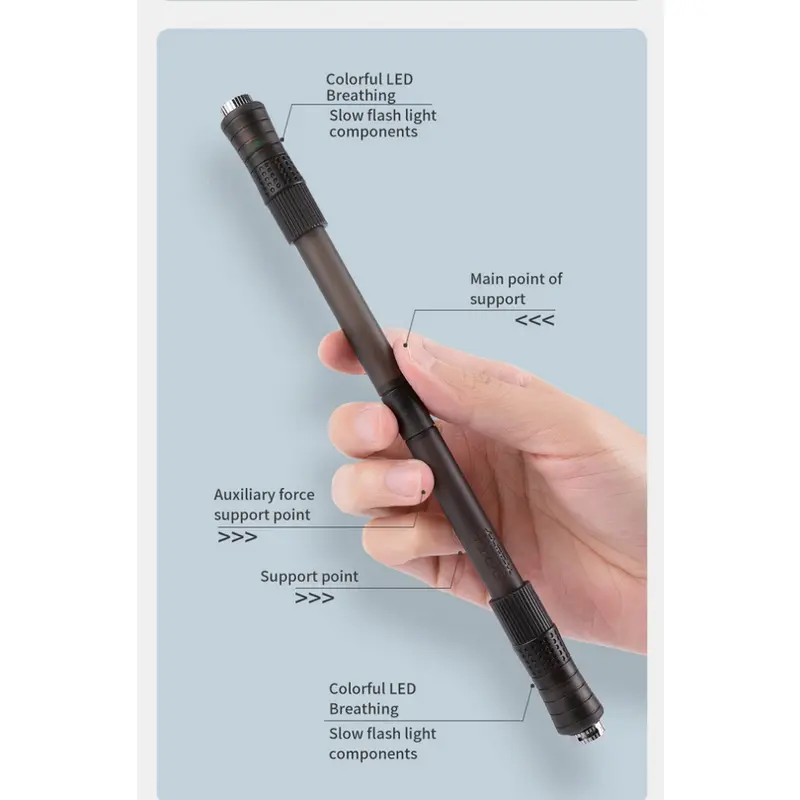 COD WePick Mainan Rotating Stick Pen Fidget Spinner LED Illuminated 22cm - WP02 TERMURAH Lampu Plastik Toys 4