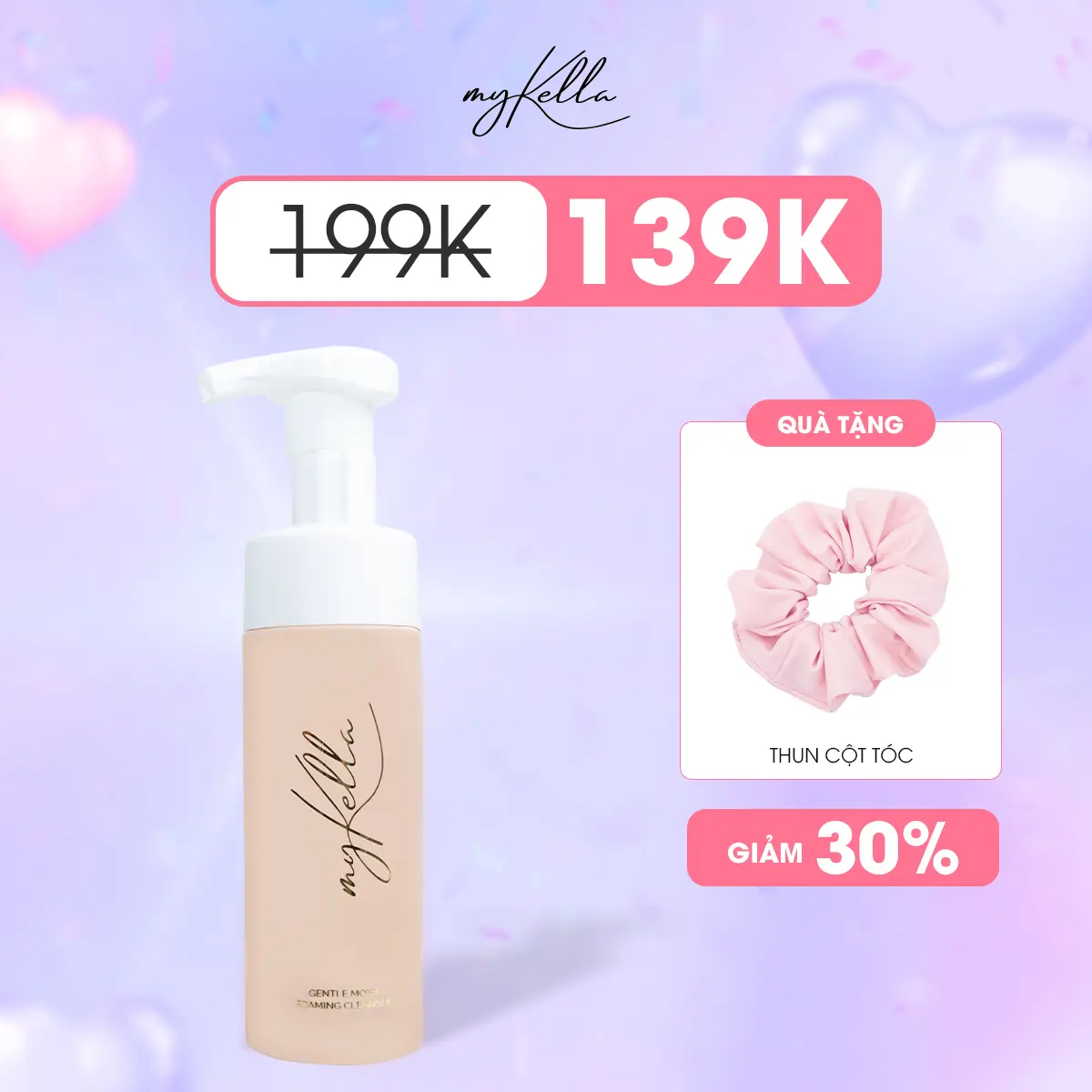 Sữa Rửa Mặt myKella Giúp Làm Sạch Da, Thu Nhỏ Lỗ Chân Lông Skincare Nữ