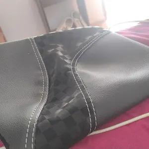 Kulit jok/sarung jok karbon 3D model jaitan samping &tenggah bahan copy mbtech beat vario scopy dll termurah terlaris Motor Cover