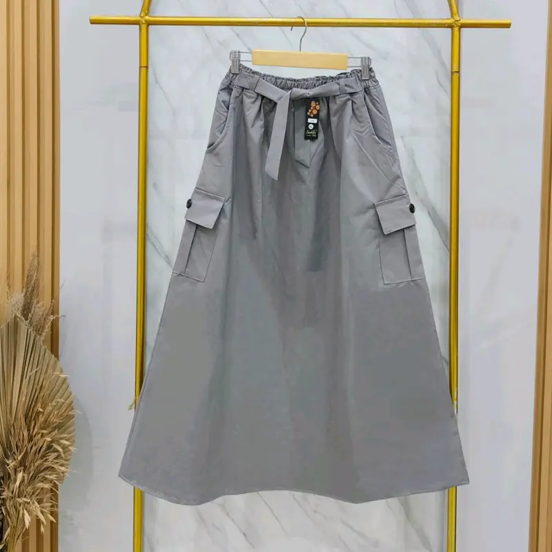 [Sabilla] Rok Cargo Dewasa Jumbo Linen & Twill Stretch Combed Ukuran XL & XXL 8