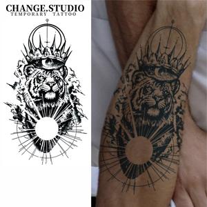 Hình Xăm Tạm Thời, Thiết Kế Hình Xăm Hổ, Kéo Dài Trong 15 Ngày, Không Thấm Nước Và Chống Trơn Trượt, Kèm Miếng Dán Hình Xăm