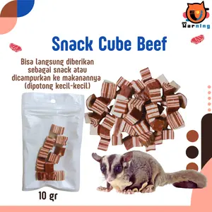 Snack Cube Beef Hamster - Cemilan Hamster Landak Mini Sugar Glider