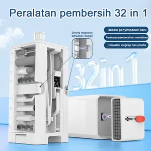 Kit pembersih serbaguna 32 in 1 (Mengandung deterjen) untuk pembersihan mendalam komputer, headphone, ponsel, dan perangkat lainnya, dengan peralatan yang praktis dan lengkap /Camera/ Kamera