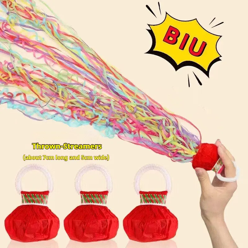 【COD】Multicolor Valentine'S Day Hand Thrown Streamers Surprise Wedding Parties No Mess Confetti Gifts Party Props MaxPlus Party Hand Throwing Confetti Poppers Wedding Birthday30 Strands Magic Tricks Spider Thread Magic Stage Prop Accessory