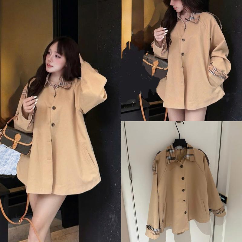  Đầm váy nữ babydoll cổ sơ mi dáng suông chất kaki 2 lớp  phong cách tiểu thư sang chảnh HANHAN V299 