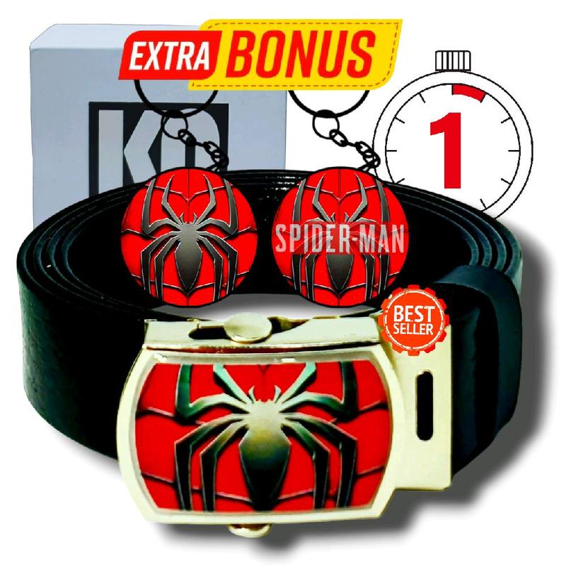 Sabuk anak TK SD/Ikat pinggang anak TK SD karakter Spiderman 04.Bahan Tali kulit PU berkualitas.Trendi dan kekinian untuk fashion. kids 1