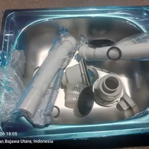 Paket Lengkap Wastafel cuci piring Kitchen Sink cuci piring tempat cuci piring stainless Set Keran Kran Wastafel bak cuci piring stainless sus 304 wastafel dapur wastafel sink  kitchen