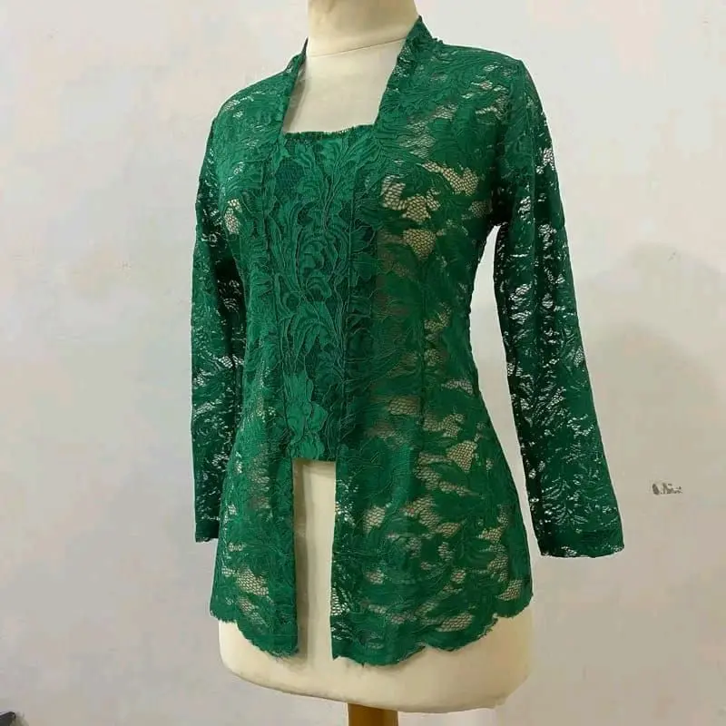 kebaya brokat modern // kebaya kutu baru termurah hitam burgundy 5