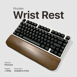 Wooden Wrist Rest Pad Keyboard Palm Rest Kayu