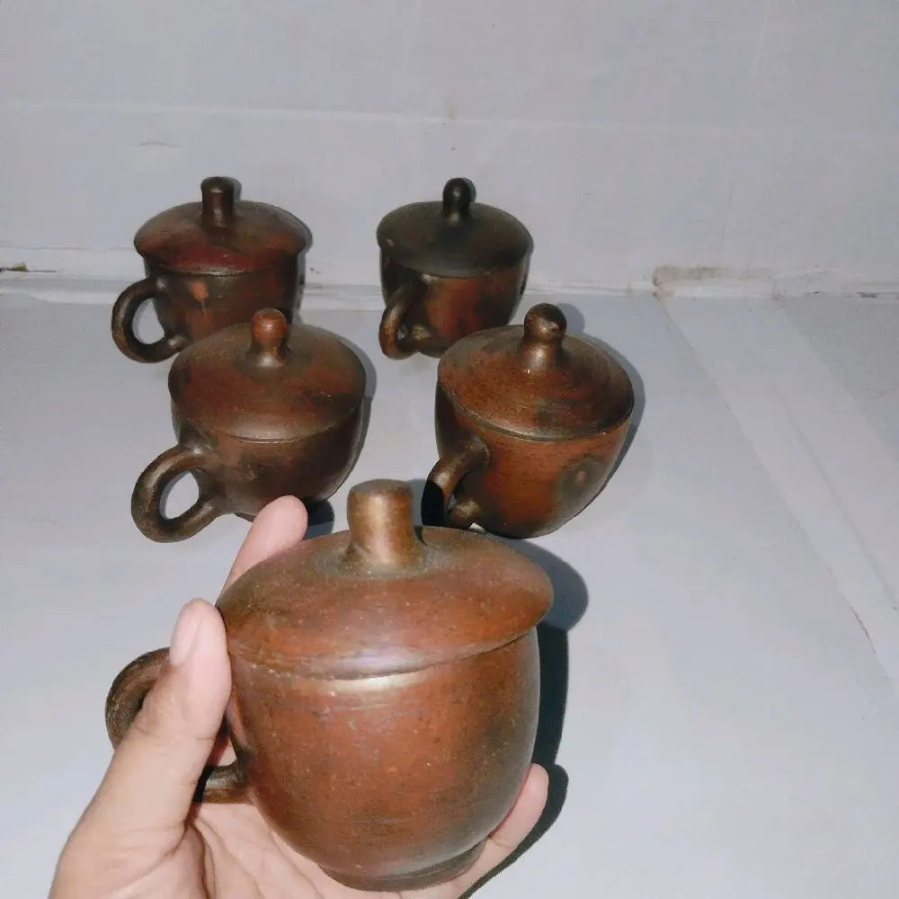 Cangkir Poci Set Isi 5 Ukuran 7 Cm untuk Penyajian Kopi & Teh Kualitas Terbaik