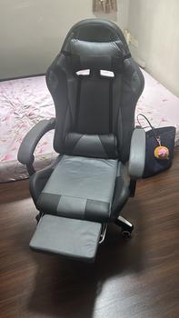 Product Review of O.W.L Leather Gaming Chair With Foot Rest Ergonomic Computer Chair Ergonomic Office Chair from q**i 0