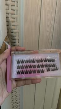 Product Review of [TANPA LEM] BAISISI Bulu Mata Palsu Individual Lashes Z11 Korean Segmentasi + FREE TWEEZER | eyelash extension | Douyin Lashes | Eye Make Up from ** 1