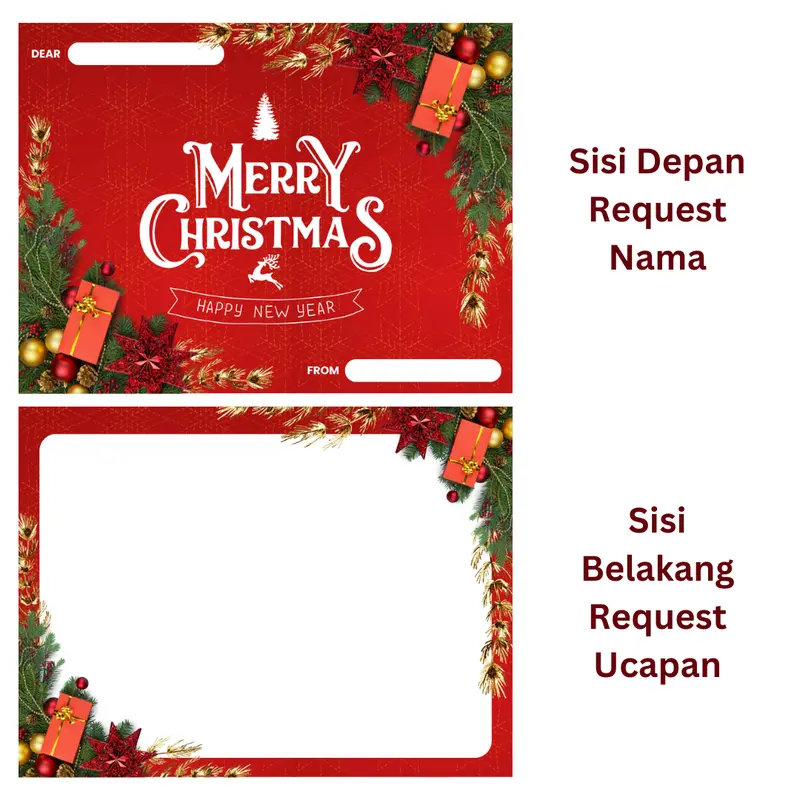 KARTU UCAPAN EKSTRA Greeting Card Gift Card Kartu Wedding Birthday Custom 6