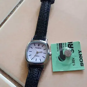 Jam Tangan Wanita Pria Couple Polos Casual Dial Segi Fashion Analog Quartz Simple Strap Kulit Pu Leather RM001