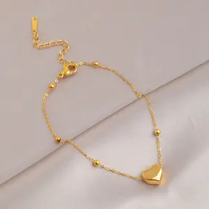 A Kalung Lapis Emas 24K Liontin Love  + Manik Keberuntungan - Hadiah Romantis