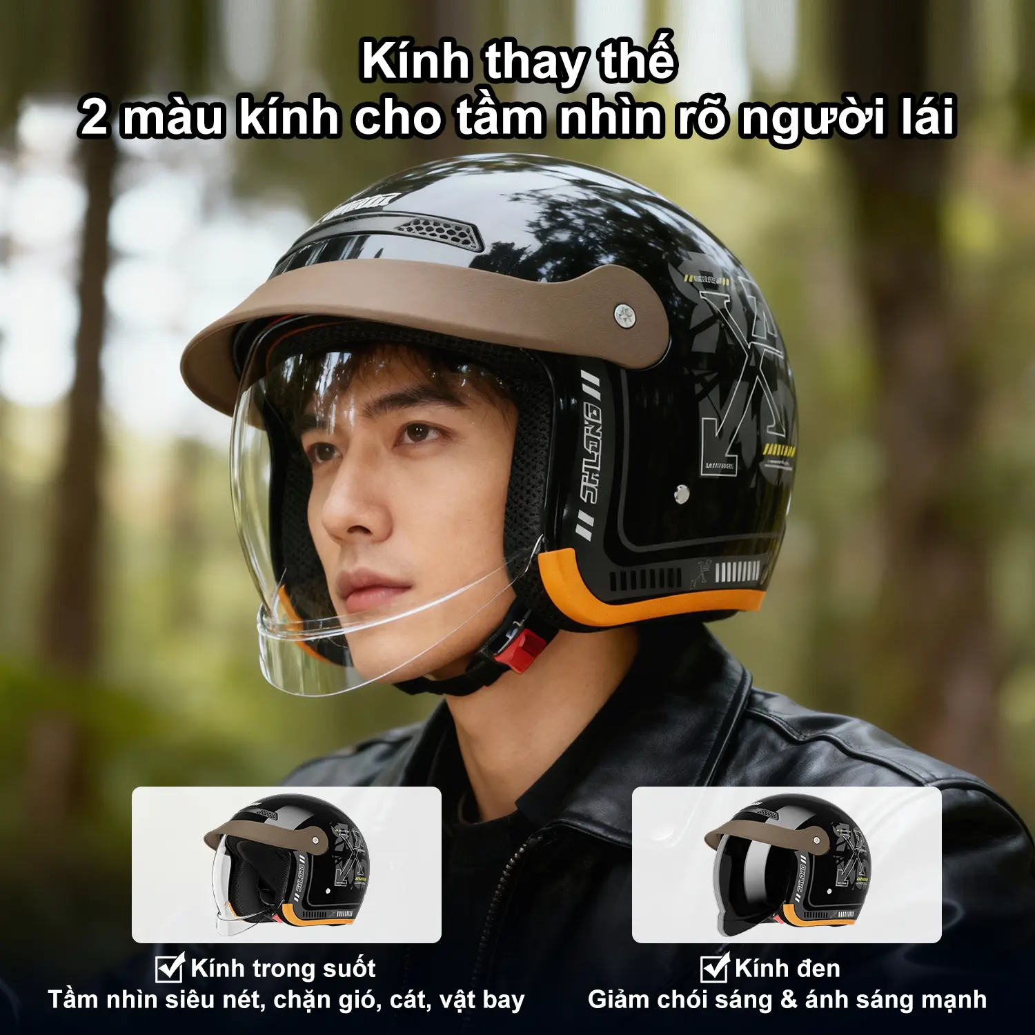 Mũ bảo hiểm Masontex cho xe scooter và xe máy, kính chắn gió gập, unisex, dùng mọi mùa, mũ bảo hiểm 4/3, mũ bảo hiểm an toàn khi đi xe đạp
