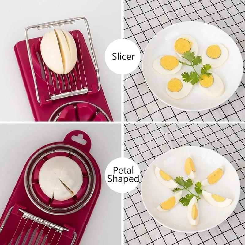 Egg Cutter Multifunctional Stainless Steel Wire Egg Slicer Sectioner Cutter Molds Portable Luncheon Meat Cutter Kitchen Gadget 3