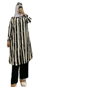 setelan long tunik, Wenny by Rasya bahan rayontwill premium Celana Kulot Baju Panjang