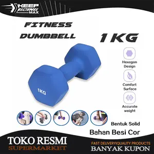 Dumbell 1Kg / Barbel Mini /Barbel 1kg Gym Fitness / Dumbel   / Barbel Non Slip Dumbbell (1 Pcs)