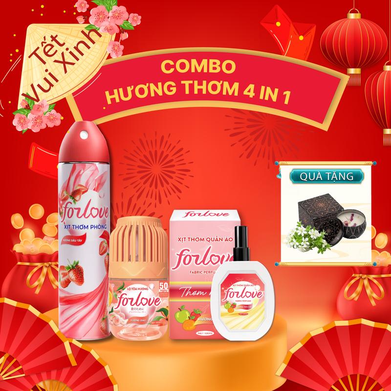 Combo Hương Thơm 4 in 1 01 Chai Xịt Thơm Phòng+01 Lọ Tỏa Hương+01 Lọ Xịt Thơm Quần Áo+Tặng 01 Hợp nến Thơm Decor Phòng,Dầu Thơm Dầu Thơm Phòng Nước Hoa mieng coruadanang quà tết tết