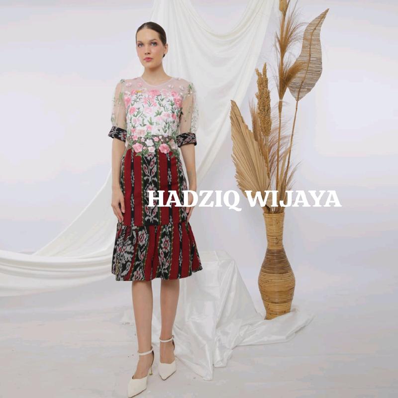 DRESS TENUN TILE BORDIR GARDEN TEBAL Wanita 3