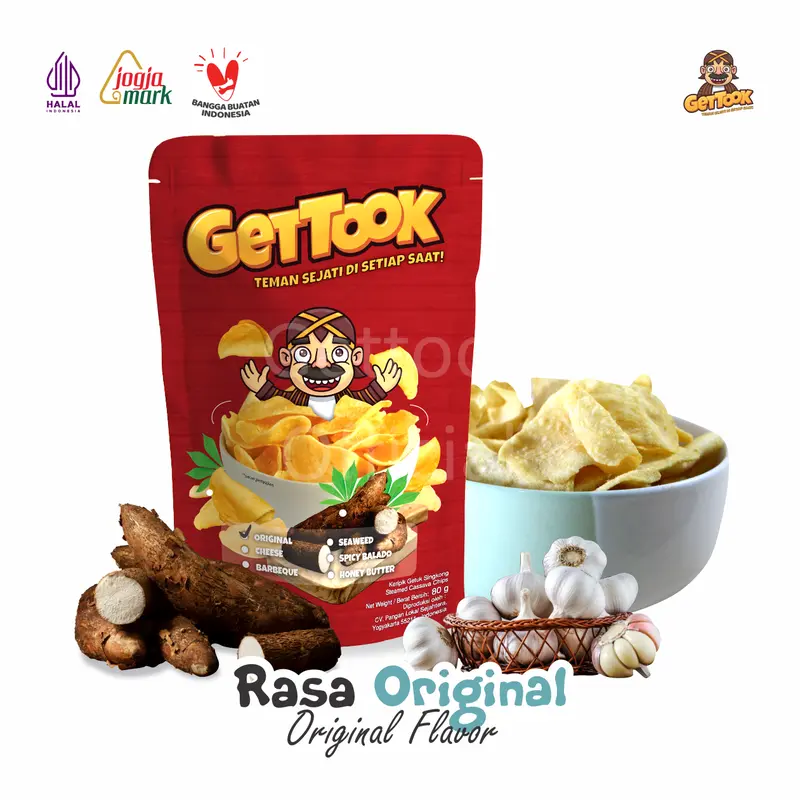 Gettook Keripik Getuk Singkong 80g Rasa Original 1
