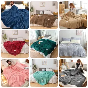 Selimut Bulu Polos Embos 180x200 Salur