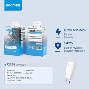 【1Box isi 10Pcs】FOOMEE CF06/CF16/CF26/CF36 TRAVEL CHARGER  USB 1.5A/2.4A/3A  12W/18W  ORIGINAL