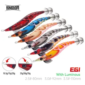 ◤New◢ Kingdom Egi Shrimper Umpan Pancing Umpan Udang 55Mm 70Mm 80Mm 92Mm 110Mm Umpan Cumi-Cumi Umpan Eging Pemberat Umpan Cumi-Cumi Umpan Udang Umpan Cumi-Cumi Bercahaya Umpan Kaki 2.0 3.0 3.5 Umbrella Hooks Wobbler