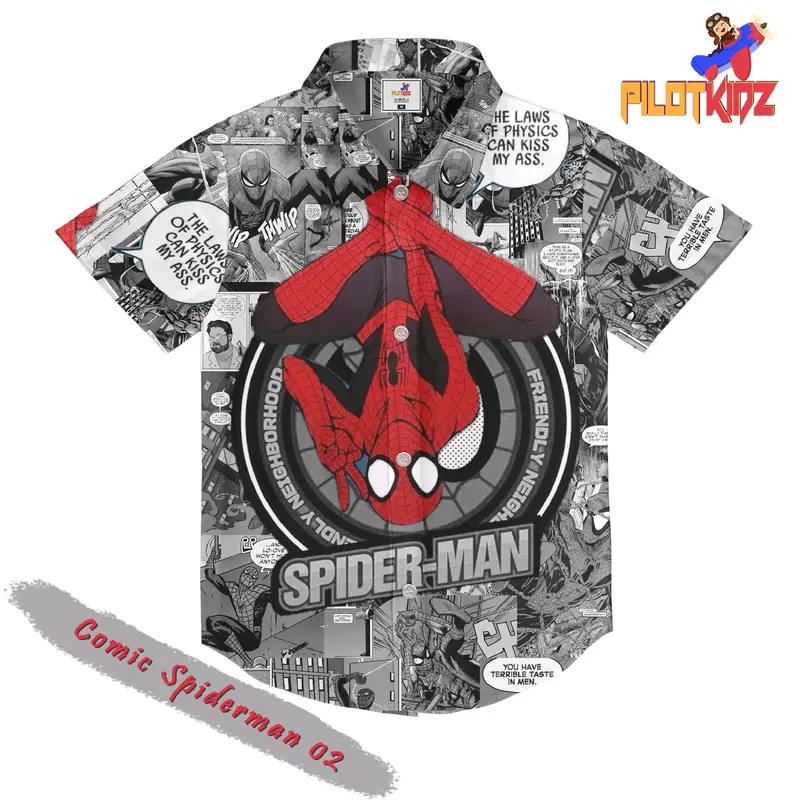 Kemeja Anak Motif | Comic Spiderman 02 1