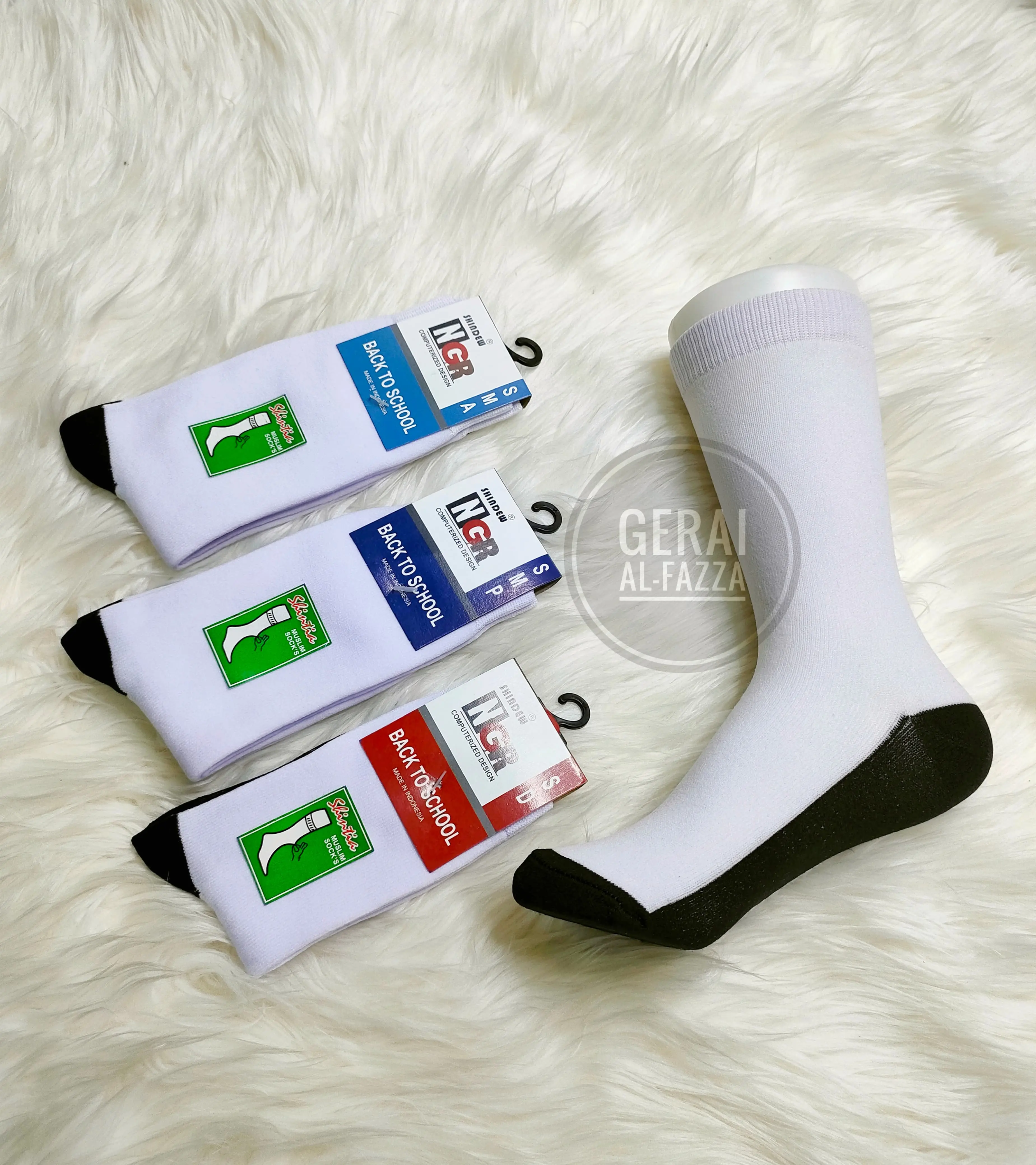 Lusinan Kaos Kaki Sekolah Nilon Premium SD SMP SMA / kaos kaki hitam putih Tebal Ori / Nilon Premium Panjang  Nyaman