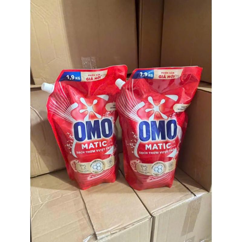 1 lit 9- Nước giặt OMO Matic Comfort hương Tinh dầu thơm xoáy bay vết bẩn hương thơm bền lâu 1900g